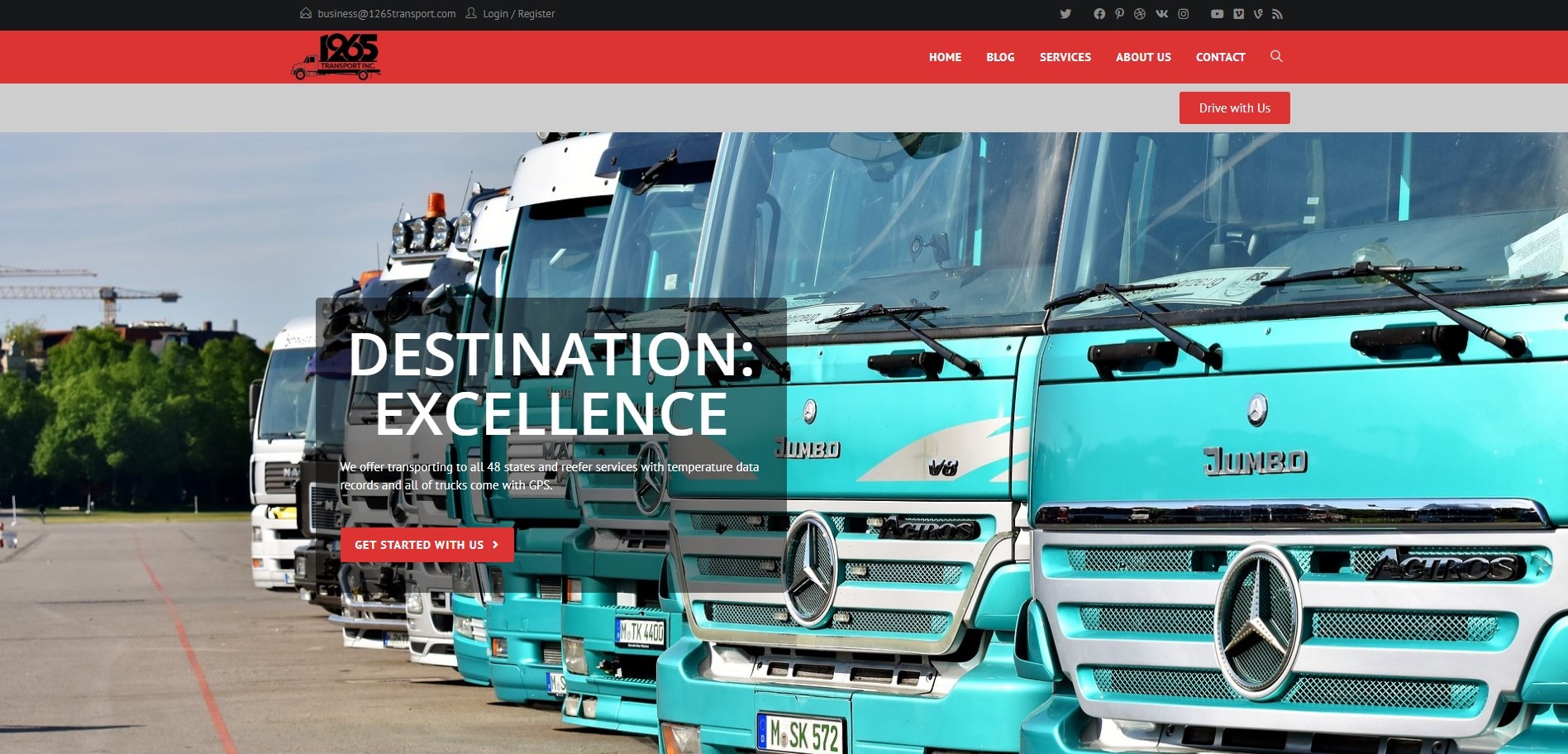 1265 TRANSPORT INC. – Logistics & Freight Transportation Web Design