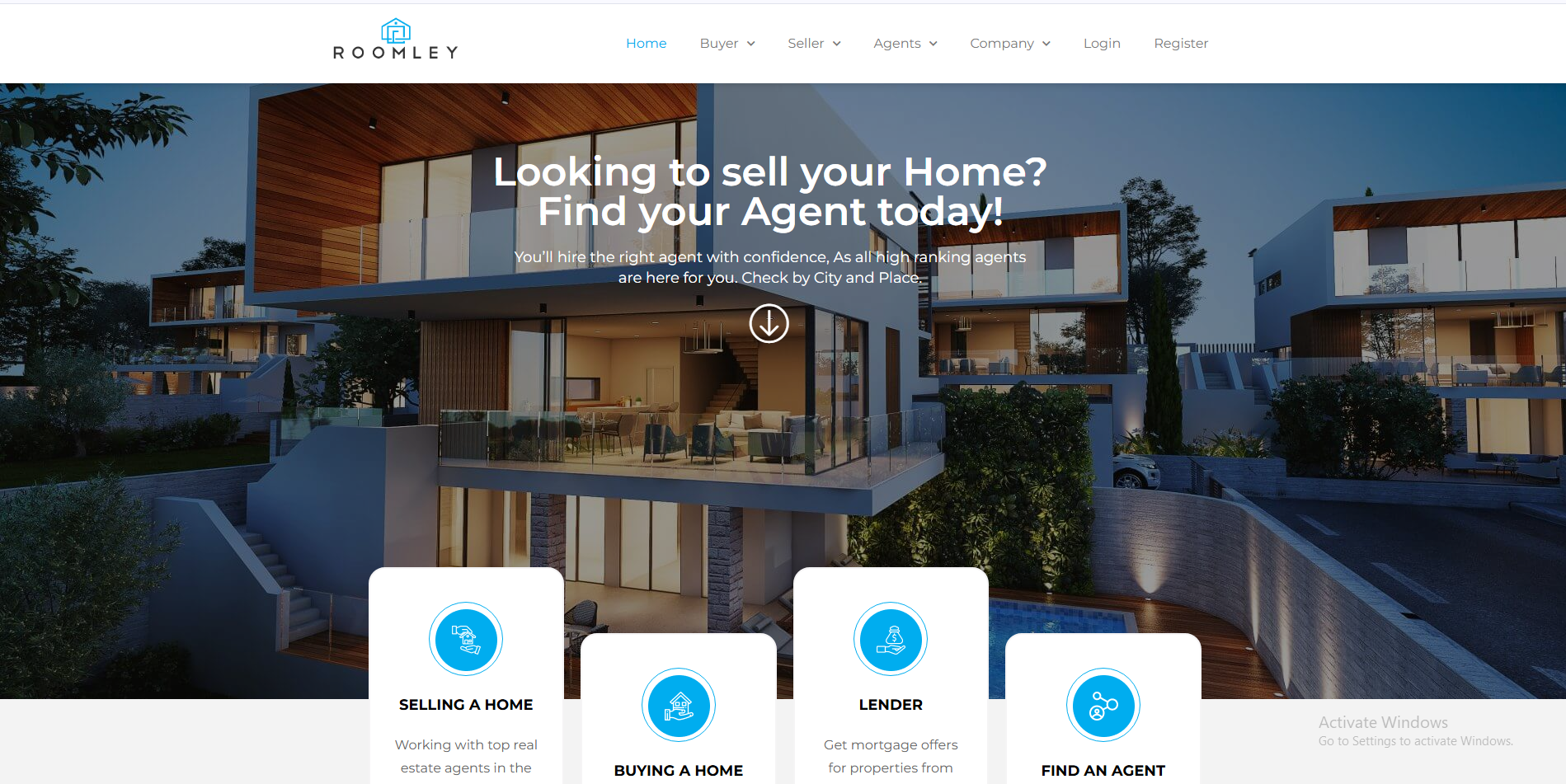 Roomley Agent Discovery Web Design